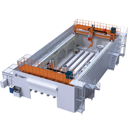 30kW天轨龙门双横梁双机器人焊接平台